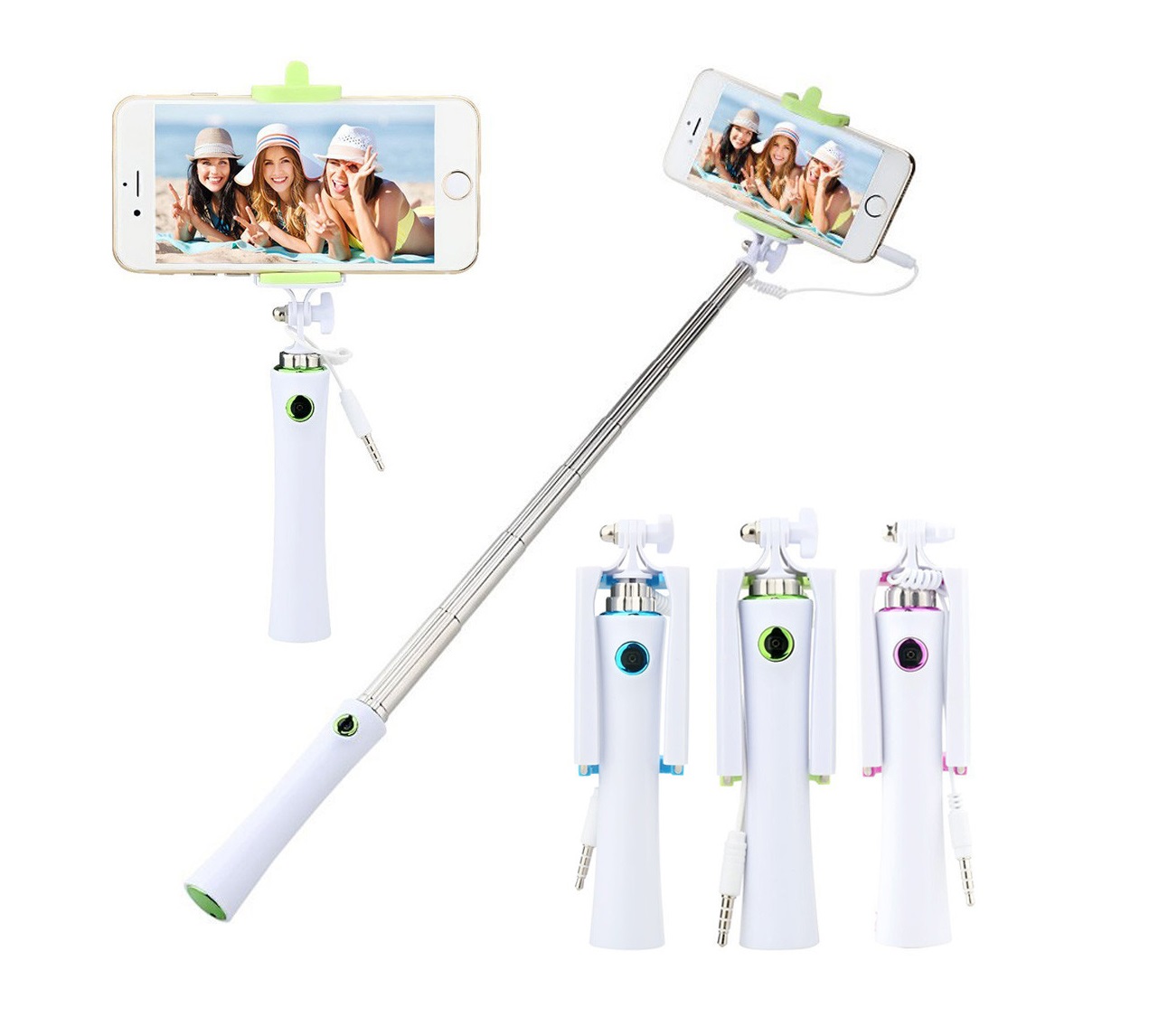Selfie tyč s tlačítkem pro mobilní telefon